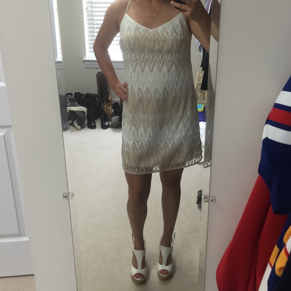 Lilly Pulitzer Gold and White Mini Dress